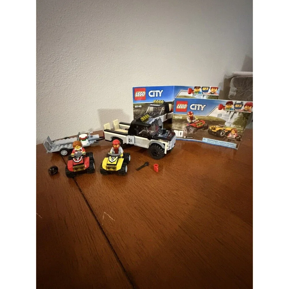 LEGO CITY: ATV Race Team 99% Full Set with Manual and Figures (60148)